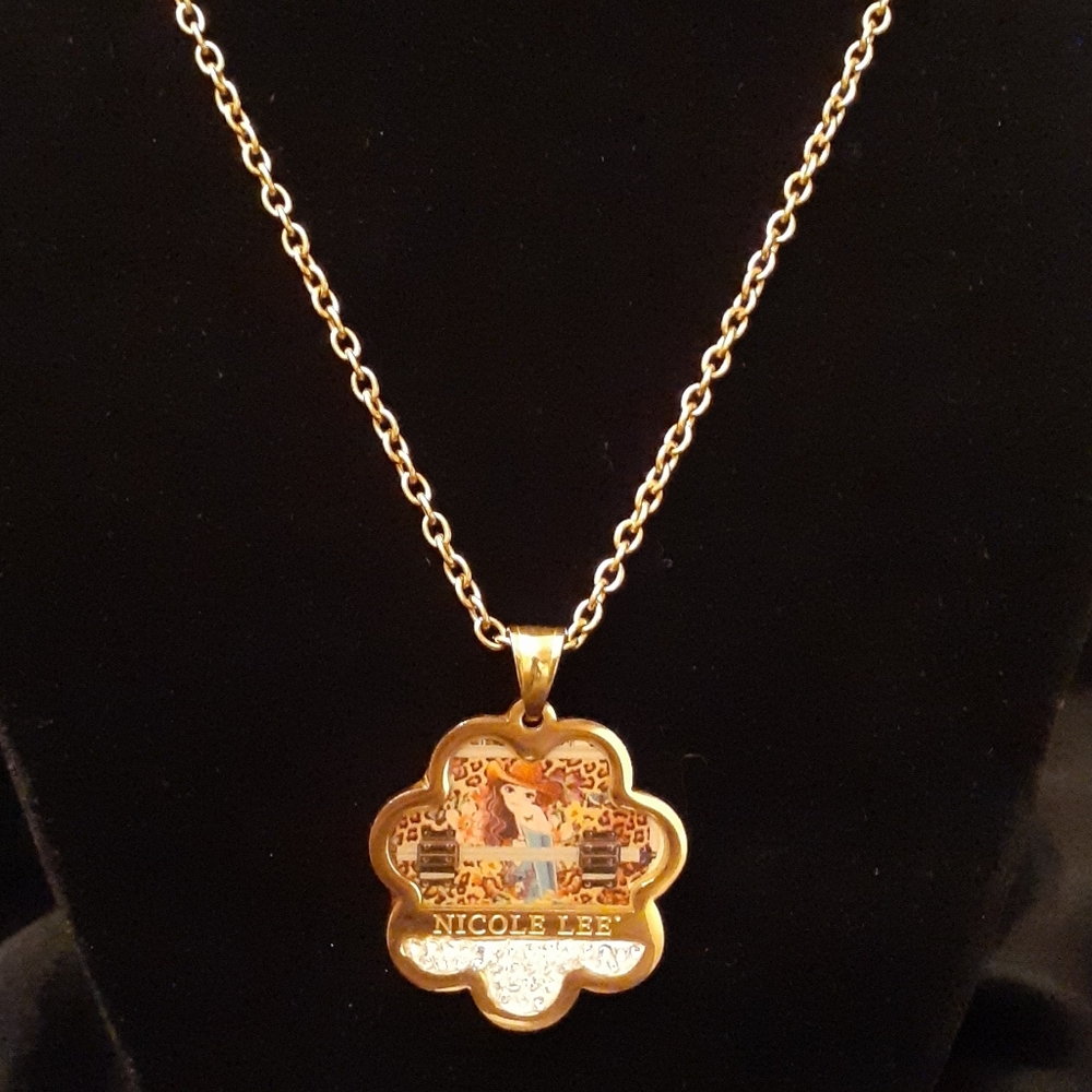 NICOLE LEE Gold Stainless Steel pendant & …